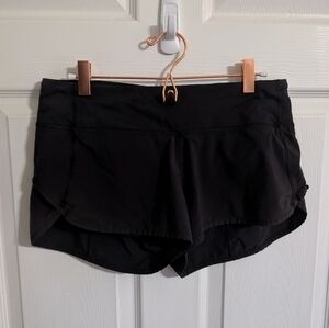 Lululemon Womens Shorts Black Size 6 Active Run Yoga Performance Athletic